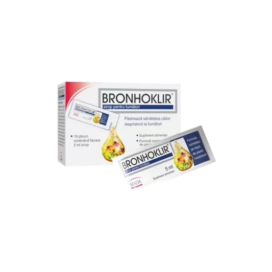 Bronhoklir syrup for smokers, 15 sachets