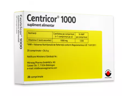 Centricor 1000 mg, 20 tablets