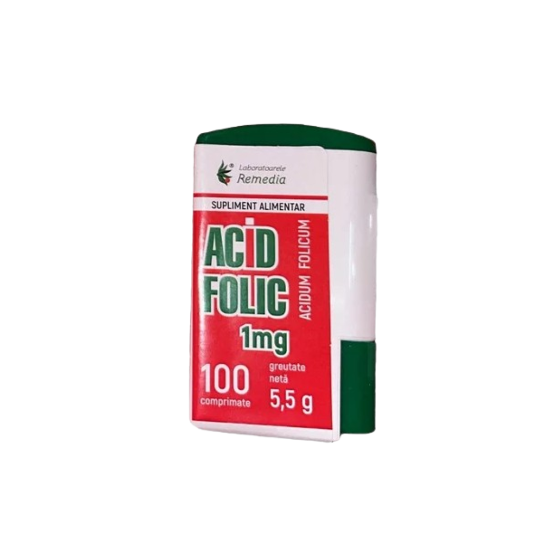 Folic Acid, 1 mg, 100 tablets