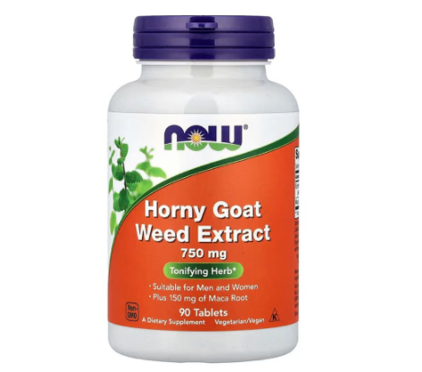 Horny Goat Weed 750mg with Maca 150mg – Men's Vitality Support, 90 tablets