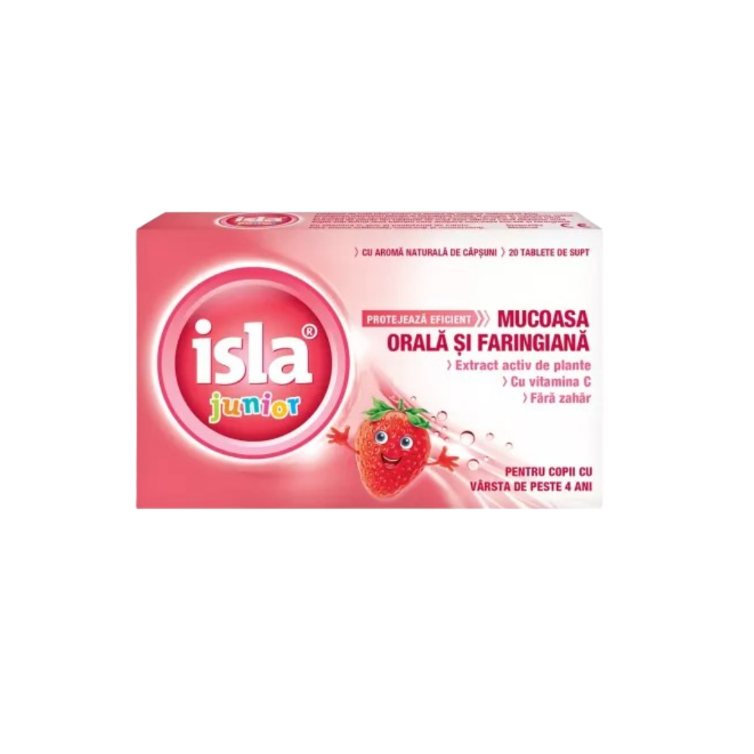 Isla junior with strawberry flavor, 20 lozenges