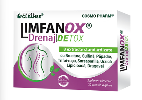 Limfanox Total Cleanse 30 Capsules – Lymphatic Detox Support
