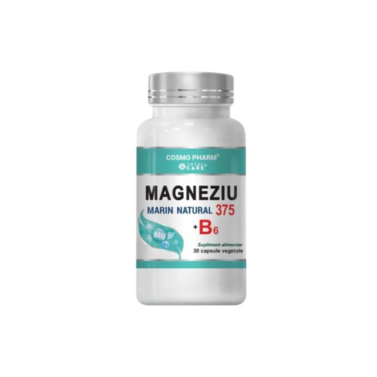 Marine magnesium 375mg + B6, 30 capsules