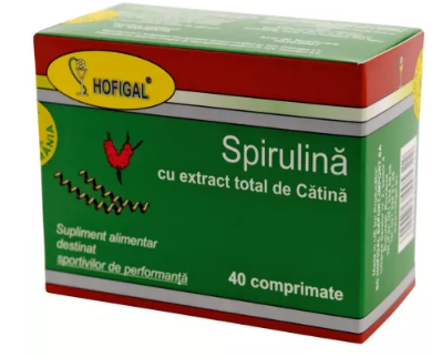 Spirulina with total sea buckthorn extract, 40 tablets