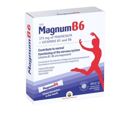 Magnum B6 20 Sachets – Magnesium & Vitamin B6 Support