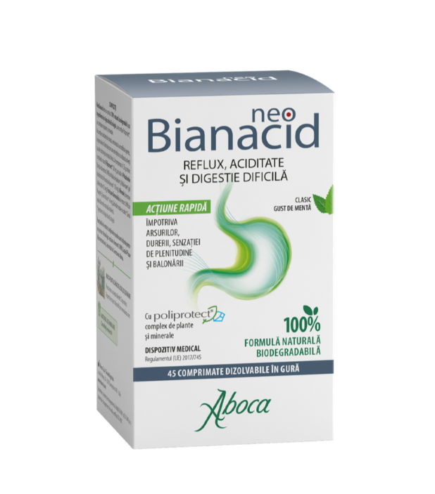 NeoBianacid Mint 45 Chewable Tablets – Acid Reflux & Heartburn Support