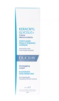 Anti-imperfection calming cream for acne-prone skin Keracnyl Glycolic Control Keracnyl, 30 ml, Ducray