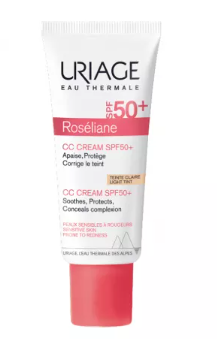 Anti-redness CC cream with SPF 50+ Roseliane, 40 ml, Uriage