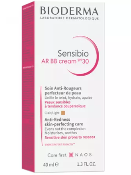 BB cream with SPF 30 Nuanta Clair Sensibio AR, 40 ml, Bioderma