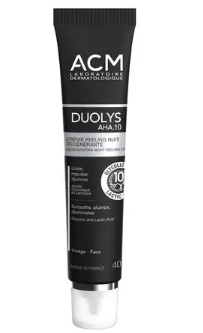 Duolys night regenerating peeling cream AHA.10, 40 ml, Acm