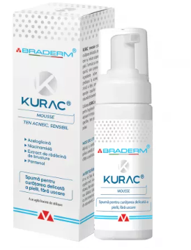 Foam for gentle cleansing of the skin, without drying Kurac, 100 ml