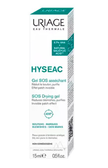 Hyseac SOS anti-acne imperfections gel, 15 ml, Uriage