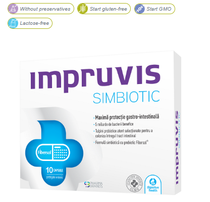 Impruvis Symbiotic, 10 capsules - Bifidobacterium longum BB536