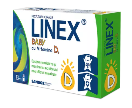 Linex Baby with Vitamin D3 oral drops, 8 ml