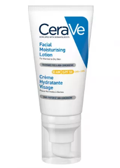 Moisturizing cream for normal-dry skin with SPF 50, 52 ml, CeraVe