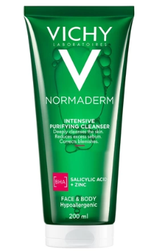 Purifying cleansing gel for oily skin with acne tendency Normaderm, 200 ml, Vichy