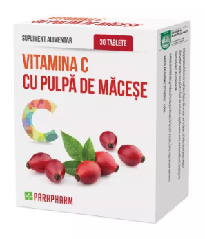 Vitamin C with rosehip pulp, 30 tablets