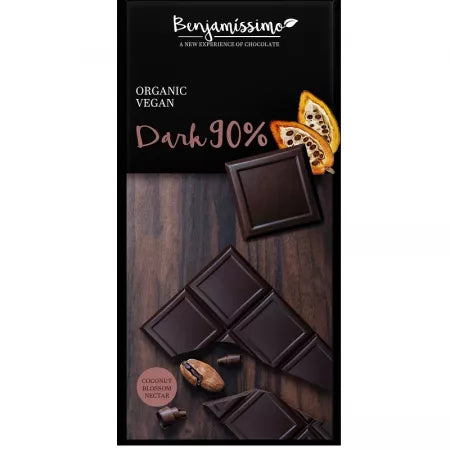 3x Eco dark chocolate 90%, 70g, Benjamissimo