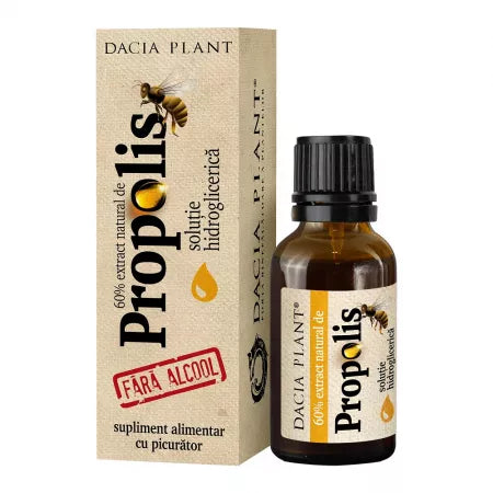 2x Natural propolis extract without alcohol, 20 ml, Dacia Plant