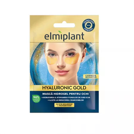 5x Hydrogel eye mask with hyaluronic acid and golden proteins Hyaluronic Gold, 5.5 g, Elmiplant